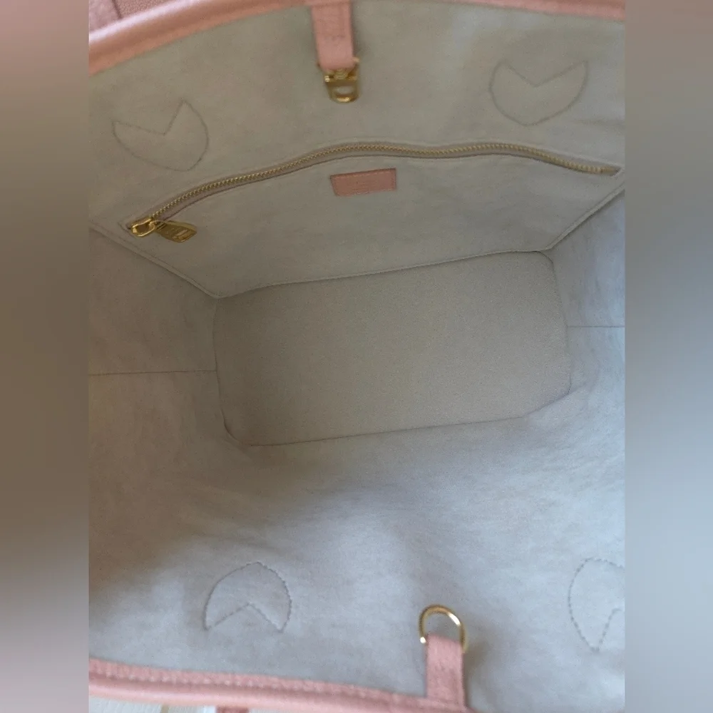 LV Empreinte Monogram Neverfull MM Trianon Pink Cream